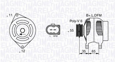 MAGNETI MARELLI 063377014010 -  Генератор